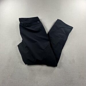 Marmot Pants Mens 36 Black Mountain Active Softshell Zip Pockets Integrated Belt